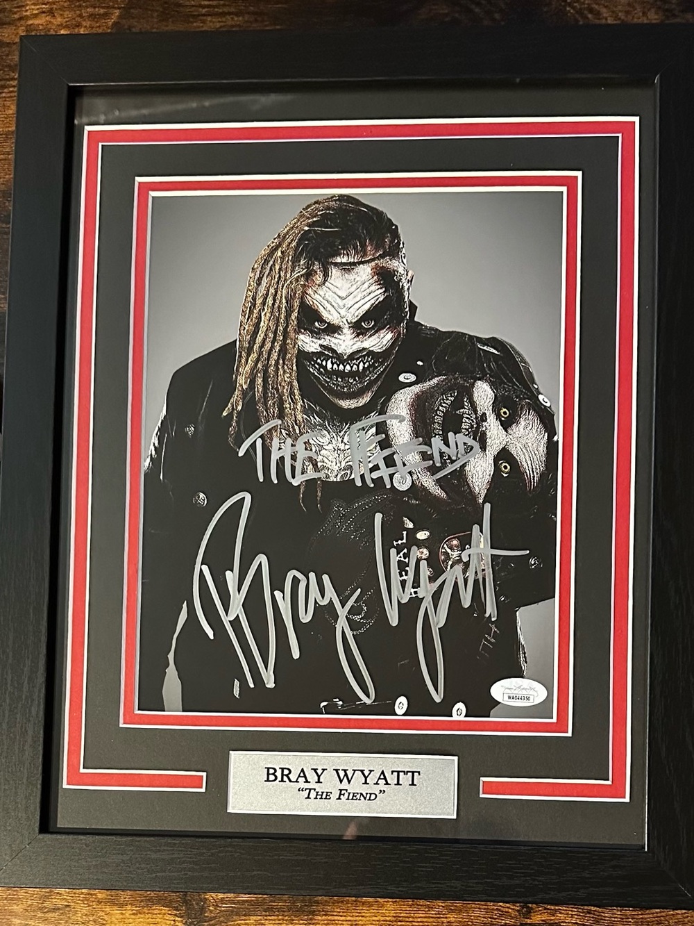 Bray Wyatt "The Fiend" WWE Signed Framed Matted Photo - Black & Red Mat